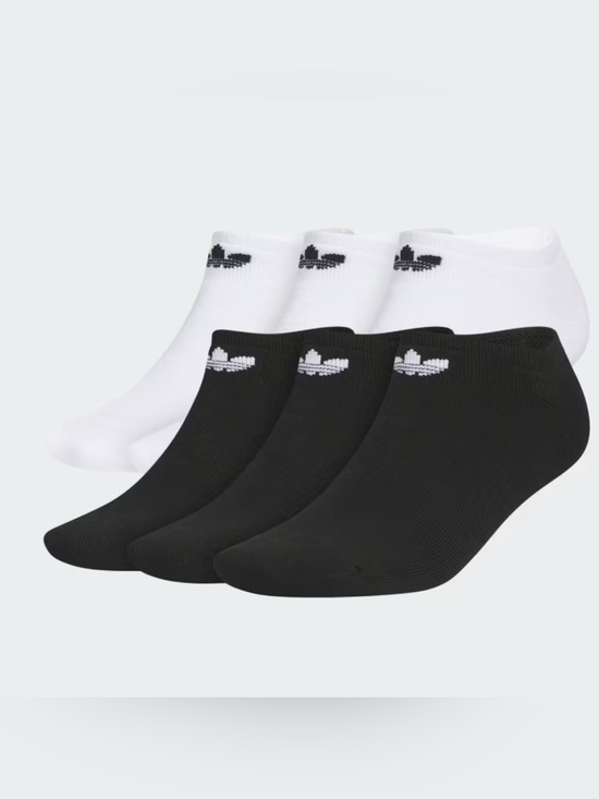 adidas Accessories - UNISEX ORIGINALS TREFOIL 6-PACK NO SHOW